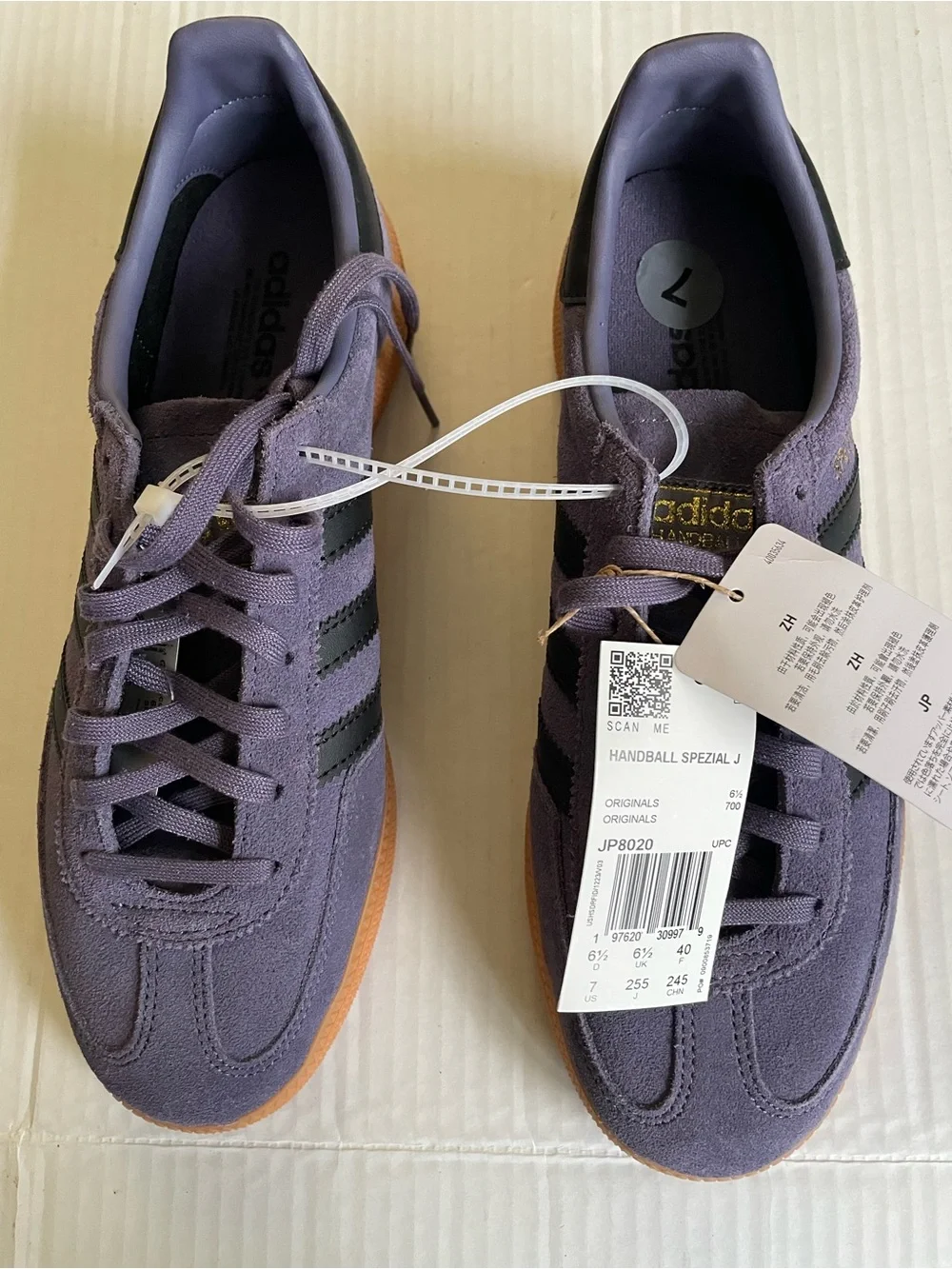 NWT 💜Adidas Handball Spezial Suede Sneakers Size 7 Juniors JP8020